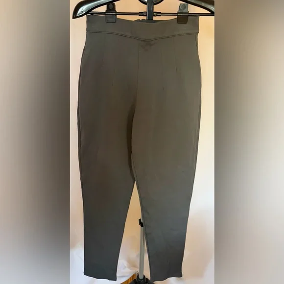 High-Waist Slim Fit Women's Pants in Gray - Picture 7 of 8